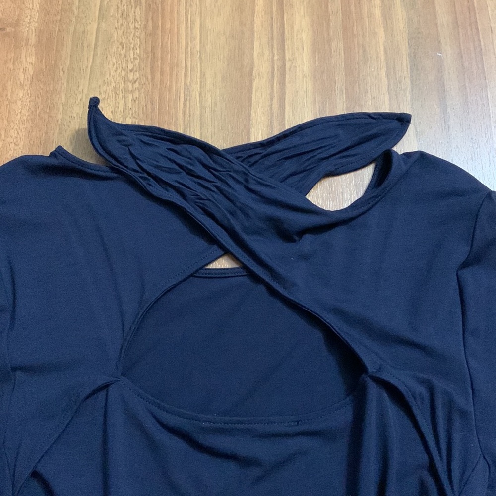 LOFT EUC Navy T-shirt Dress - Picture 5 of 5